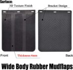 2pcs/Set Universal Heavy Duty Rubber Mud Flaps Car Pickup SUV Vans minivans Light Trucks RVs SUVs Semi-Truck Motor Home 4x4 4WD Off-Road Splash Guards Mudflaps Mudguards Dirty Traps 15”x12” - Image 2