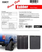 2pcs/Set Universal Heavy Duty Rubber Mud Flaps Car Pickup SUV Vans minivans Light Trucks RVs SUVs Semi-Truck Motor Home 4x4 4WD Off-Road Splash Guards Mudflaps Mudguards Dirty Traps 15”x12” - Image 4