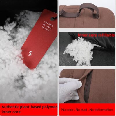 2pcs Car Neck Pillow for headrests,Support Drive Seats Head Cushion Pillows,Superfiber Suede,Plant-Based Polyester,Thickness & Height Adjustable,11.8x7.5,Inner Liner fillable(Off-White) - Image 6