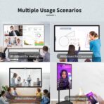 86" Touchscreen Monitor Smart Board, 4K Interactive Presentation Electronic Whiteboard with Android 13, Digital Signage Display for Office, Classroom,RAM 4GB+ ROM 32GB - Image 5