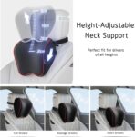 Crofy 2 Pack Car Neck Pillow, Softness Car Headrest Pillow for Driving with Adjustable Strap, 100% Memory Foam and Breathable Removable Cover, Comfortable Ergonomic Design (Red Side Rope) - Image 2