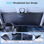KUST Windshield Sun Shade Custom Fit for Mazda 3 Accessories 2014-2025 2026 Mazda3 Hatchback/Sedan Window Shade Cover Sun Visor Foldable Blocks UV Rays Keep Your Car Cooler - Image 6