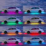 Car Underglow Lights, Yielinth Exterior LED Strip Lights with App and RF Remote Control,16 Million Colors Underglow Kit for Car - Image 9