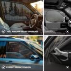 CLIM ART Magnetic Car Window Shades for Toyota RAV4 2019-2025 – Custom-Fit Sun Blocker Curtains, Side Window Covers, Essential Car Accessories for Camping, Baby, and Privacy Protection - MS0238 - Image 4