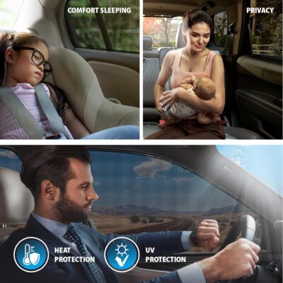 CLIM ART Magnetic Car Window Shades for Toyota RAV4 2019-2025 – Custom-Fit Sun Blocker Curtains, Side Window Covers, Essential Car Accessories for Camping, Baby, and Privacy Protection - MS0238 - Image 6