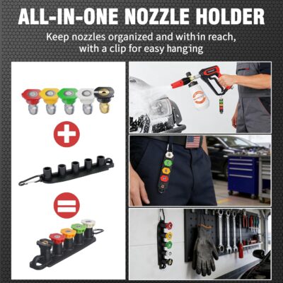 Pressure Washer Foam Cannon Gun & Sprayer Kit, Car Wash Kit, 5 Adjustable Nozzles, 1/4" Quick Connect, Fits for 1000-4000 PSI, Includes Foam Sprayer & Accessories - Image 2