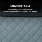 Car Armrest Cushion, Car Center Console Cover, Leather Armrest Cover for Car, Universal Middle Console Cushion with Storage Box, Cup Holder, Phone Slot, Waterproof Interior Accessories (Light gray) - Image 3
