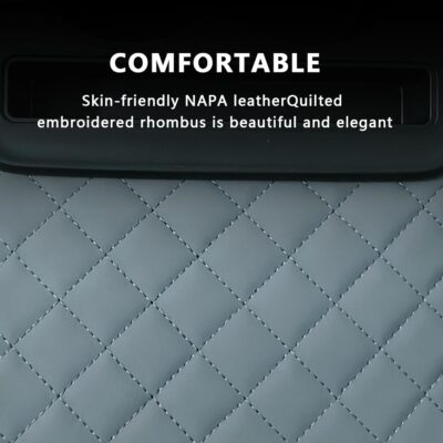 Car Armrest Cushion, Car Center Console Cover, Leather Armrest Cover for Car, Universal Middle Console Cushion with Storage Box, Cup Holder, Phone Slot, Waterproof Interior Accessories (Light gray) - Image 3