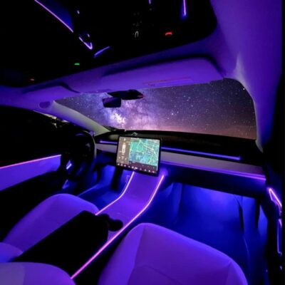 Interior Car Lights with Wireless APP & Remote Control, 9 in 1 RGB Car Ambient Lighting Kit with 4 Under Dash Lights & 5 Fiber Optic LED Strips, Sync to Music Inside Car Accessories - Image 7