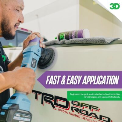 3D Speed All-In-One Polish & Wax – Scratch & Swirl Remover, Clear Coat Safe Paint Sealant – High Gloss Finish, Easy Application – 8oz – Made in USA - Image 5