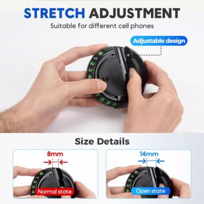 Multifunctional Car Anti Slip Pad, Multifunctional Rotatable Phone Holder Car DashboardMat with Temporary Parking Number, Auto Dashboard Organizer for Phone, Sunglass and Keys (Black-Gray) - Image 4