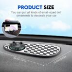 Multifunctional Car Anti Slip Pad, Multifunctional Rotatable Phone Holder Car DashboardMat with Temporary Parking Number, Auto Dashboard Organizer for Phone, Sunglass and Keys (Black-Gray) - Image 6
