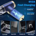 Handheld Car Vacuum Cleaner, 2-in-1 Portable Mini Car Vacuum Cleaner,16000Pa High Power & Air Duster, Handheld Vacuum Cordless with LED Light and Multi-Nozzles for Car,Home,Office,Pet(Blue) - Image 5