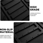 PIC AUTO Heavy Duty Rubber Floor Mats, Blue Aluminum Film Car Mats Set, Front and Rear Car Mats with Anti-Slip Backing, All Weather Protection, Trim-to-Fit for Automotive SUV, Sedan, Van - Image 5