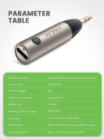 Aux Bluetooth 5.4 Adapter, Wireless Audio Receiver for Car Home Stereo Speaker, Music Streaming, Handsfree Calls, 6 Hours Playback, 1 Piece - Image 6