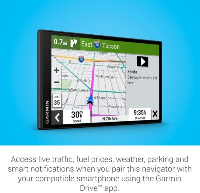 Garmin DriveSmart 76, 7-inch Car GPS Navigator with Bright, Crisp High-Resolution Maps and Garmin Voice Assist (Renewed) - Image 6