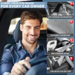 for BMW X7 2018-2025 2026 Windshield Sun Shade - 4 Layers Car Sunshades for Front Windows Shade Cover Custom Fit BMW X7 Sunshade 250T Retractable Shade Blocks UV Rays Car Accessories - Image 4