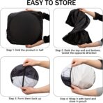 Car Windshield Sun Shade, Funny Car Eyes Sun Visor, Wear-Resistant Black Tape, Foldable 59‘’x27.5‘’/63''x31.5'' - Image 5