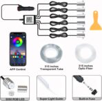 Interior Car LED Strip Lights, RGB 6 in 1 Ambient Lighting Kits with 315 inches Fiber Optic, 16 Million Colors APP Wireless Control Car Neon Lights, with Music Sync Function - Image 4