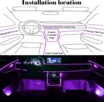 Interior Car LED Strip Lights, RGB 6 in 1 Ambient Lighting Kits with 315 inches Fiber Optic, 16 Million Colors APP Wireless Control Car Neon Lights, with Music Sync Function - Image 5