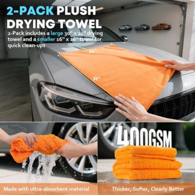 Car Cleaning kit, Car Interior Detailing kit with 10000pa Car Vacuum Cleaner, Detailing Brush Set, Wheel Brush, Windshield Cleaner Tool, Complete Auto Accessories for Men, Women - Image 7