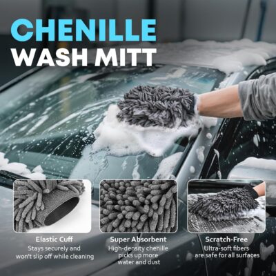 Car Cleaning kit, Car Interior Detailing kit with 10000pa Car Vacuum Cleaner, Detailing Brush Set, Wheel Brush, Windshield Cleaner Tool, Complete Auto Accessories for Men, Women - Image 9