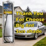 Big Ant Car Windshield Sunshade UV Ray Reflector Auto Window Sun Shade Visor Shield Cover, Keeps Vehicle Cool- Sliver (55" x 27.5") - Image 7