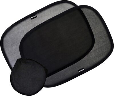 Enovoe Car Window Shades for Baby (2 Pack) - 21x14 Inches Sun Shade Blocker, Cling - Glare Shield and UV Rays Protection for Your Child - Side Windows Screens for SUV- Mesh Window Shades for car Baby - Image 7