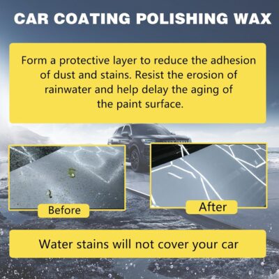 Titanium Ceramic Wax Cream for Cars,Advanced Car Coating & Polishing Wax,Strong Protection & Long-Lasting Shine,Waterless Ceramic Spray Wax,Safe for All Paint,Includes Microfiber Sponge (1 PCS) - Image 2