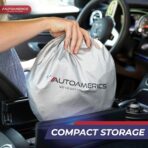 Autoamerics 1-Piece Windshield Sun Shade - Holographic Print Foldable Car Front Window Sunshade for Cars SUV Truck - Heat Blocker Visor Protector Blocks Max UV Rays and Keeps Your Vehicle Cool Medium - Image 9