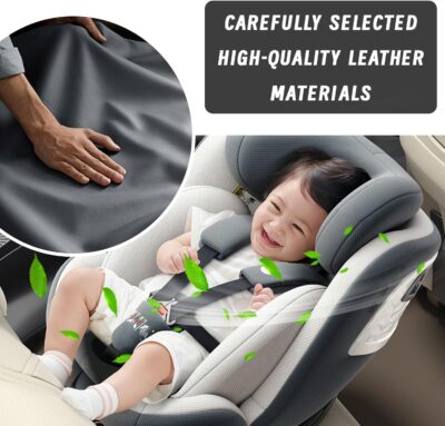 Car Armrest Cushion, 5 in 1 Center Console Cover with 2 Cup Holders, Phone Holder, Tissue Holder, Storage Bag, Multifunctional Leather Heightened Car Armrest Cushion for Most Cars（Black - Image 5