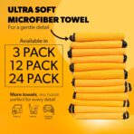 Chemical Guys Professional Grade Premium Microfiber Towels for Cars, Gold, 16" x 16", Ultra-Soft and Scratch-Free Car Detailing Cloths for Trucks, Motorcycles, and More - 24 Pack - Image 2