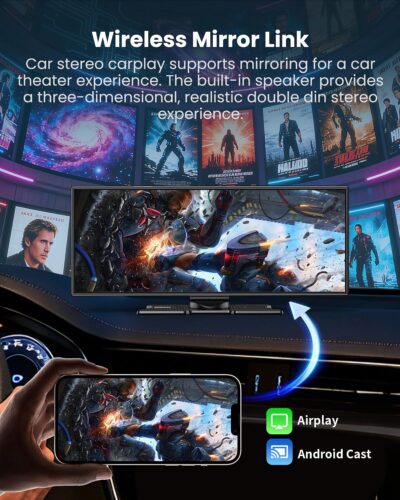 Largest 11.5"Wireless CarPlay Screen for Car,Portable A-pple Car Play & Android Auto,HD Touchscreen with 4K Dash Cam,Backup Camera,Bluetooth, Navigation,Voice Control,GPS,Mirror Link, for All Vehicles - Image 5