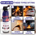 ABC Fire Extinguisher for Home & Vehicle - Portable Dry Chemical Fire Extinguisher | Grease & Electrical Fire Extinguisher for Kitchen, Car, Easy for All Ages to Use (4-Pack, 1.32lb Each) - Image 2