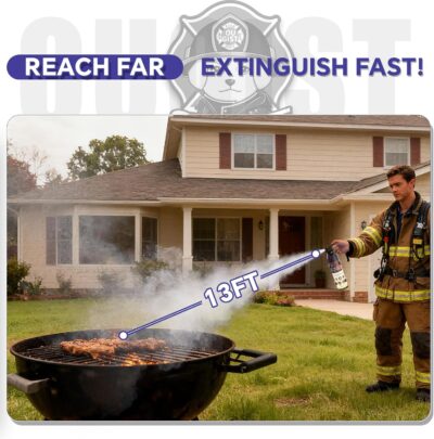 ABC Fire Extinguisher for Home & Vehicle - Portable Dry Chemical Fire Extinguisher | Grease & Electrical Fire Extinguisher for Kitchen, Car, Easy for All Ages to Use (4-Pack, 1.32lb Each) - Image 7