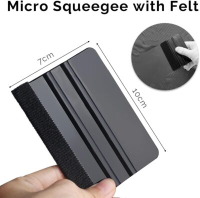 4" X 30FT Matte Black Vinyl Wrap for Chrome Delete Window Trim Car Door Sill Protector with Air Release Channel Including Vinyl Wrap Tool Kit - Image 4