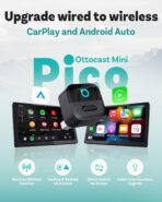 OTTOCAST Mini Pico Wireless CarPlay & Android Auto Adapter – WiFi 6 + Bluetooth 5.4, Plug & Play, Fast Auto-Reconnect, Ultra-Compact Design, Works with Factory Wired CarPlay Cars - Image 2