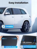 Breathable Mesh Camping Car Window Shades (2 Pack) – Ice Crystal Cooling Fabric, UPF50+ UV Protection, Breathable Mesh Privacy Screen & Bug-Proof Window Screen for SUV/Minivan/Sedan - Image 7