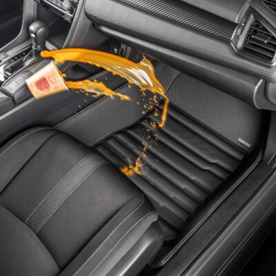 TuxMat - for Honda Civic Sedan 2022-2026 Models - Custom Car Mats - Maximum Coverage, All Weather, Laser Measured - This Full Set Includes 1st and 2nd Rows - Image 5