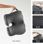 Car Seat Cushion for Long Driving – X Large Memory Foam Seat Cushion for Sciatica & Tailbone Pain Relief, Orthopedic Coccyx Cushion with Non-Slip Bottom, Back Pillow for Car, Truck (Black) - Image 7