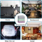 Streak Free Lint Free Microfiber Window Cleaning Cloth,Best Glass Car Shiny Wipes Mirror Shower Cleaning Cloth, Miracle Cloths for Glasses,Stainless Steel,Wine Glass Polishing Towels,Pack of 6,Grey - Image 7