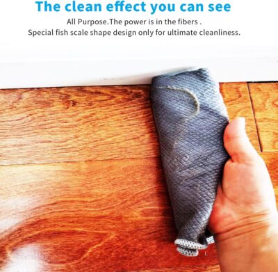 Streak Free Lint Free Microfiber Window Cleaning Cloth,Best Glass Car Shiny Wipes Mirror Shower Cleaning Cloth, Miracle Cloths for Glasses,Stainless Steel,Wine Glass Polishing Towels,Pack of 6,Grey - Image 8