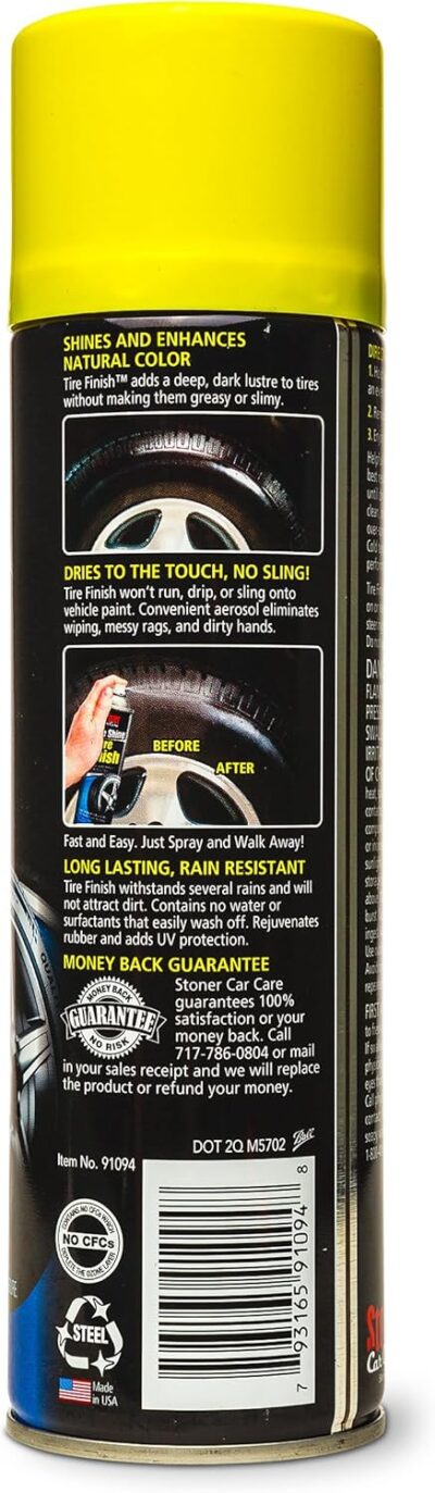 Stoner Car Care 91094-6PK More Shine Tire Finish – Tire Shine Spray Restores Deep Matte Black Finish with Long-Lasting Rain-Resistant Protection, Dry-to-Touch – 12 oz (Pack of 6) - Image 3