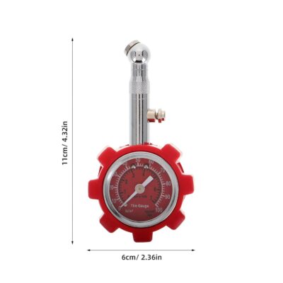 Heavy Duty Tire Pressure Gauge Metal Car Tire Air Pressure Gauge Tool with Digital Display Red for Auto Monitoring - Image 8