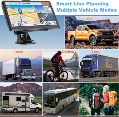 GPS Navigator for Car, Latest 2026 Map 7 inch Touch Screen Car GPS 256-16GB, Voice Turn Direction Guidance, Support Speed and Red Light Warning, North America Lifetime map Free Update(Dark) - Image 3