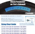 Black Spare Tire Wheel Cover with American US Flag PVC Leather Waterproof Dust-Proof Universal Fit for Jeep, Trailer, RV, SUV, Camper and Van (14 Inch) - Image 2