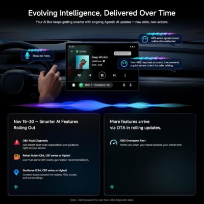 Wireless CarPlay Adapter, Magic AI Box with Dual-WiFi Stability, Wireless CarPlay Box Compatible with Wired Factory CarPlay & Android Auto, Support for YouTube/Netflix(Glossy Black) - Image 3