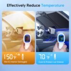 KUST Windshield Sun Shade for 2015-2026 Ford F150 Accessories (Lariat, Raptor, King Ranch) Pickup Truck Custom Fit Window Shade 4 Layers Foldable Sun Visor Protector Blocks UV Rays Keep Car Cooler - Image 2