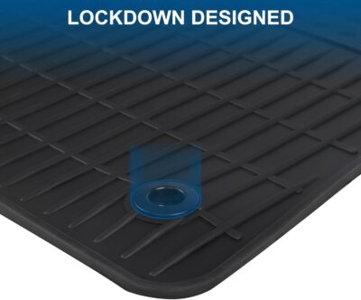 Car Rubber Floor Mat Custom Fit for Toyota Corolla Sedan 2020-2026 Automatic Transmission Full Black Auto Liner Mats All Weather Heavy Duty Odorless No im Hatchback Model - Image 4