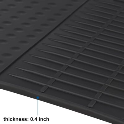 Car Rubber Floor Mat Custom Fit for Toyota Corolla Sedan 2020-2026 Automatic Transmission Full Black Auto Liner Mats All Weather Heavy Duty Odorless No im Hatchback Model - Image 6